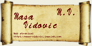 Maša Vidović vizit kartica